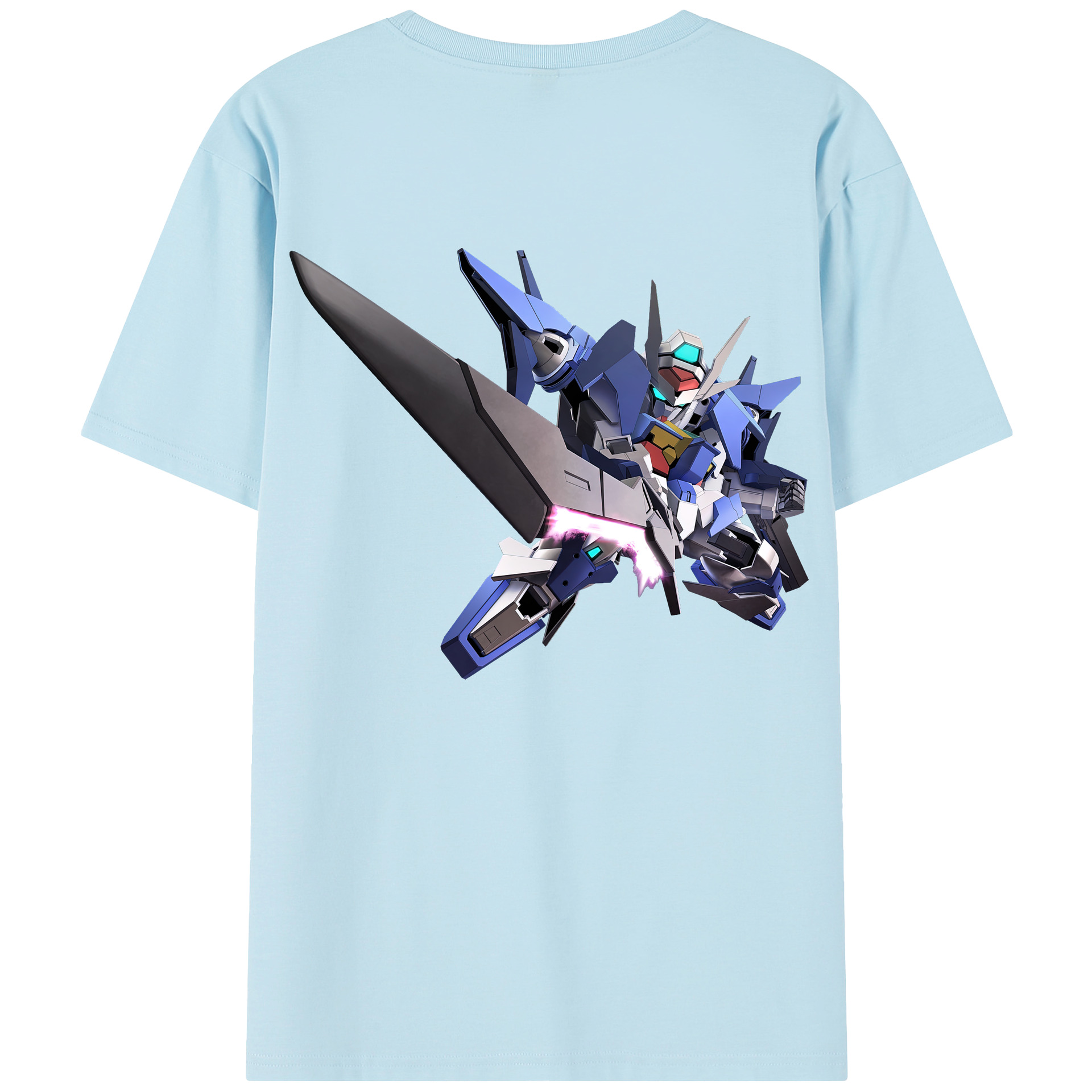（画像用） 機動戦士ガンダム Mobile Suit Gundam 綿100％半袖Tシャツ（背面プリント）
